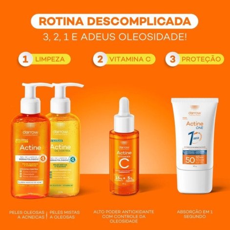 Gel de Limpeza Facial Darrow Actine Antioleosidade 140g