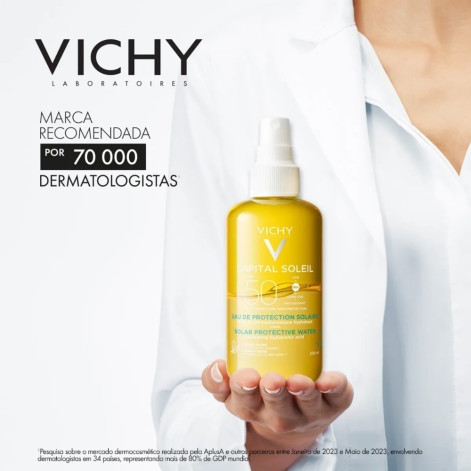  Água Solar Protetora Hidratante Corporal Vichy Capital Soleil FPS50 200ml
