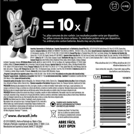 Pilha AA Duracell Alcalina com 4 unidades