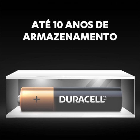 Pilha Duracell Alcalina Palito AAA Com 2 Unidades