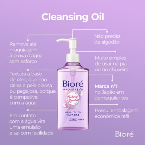 Óleo de Limpeza Demaquilante Bioré Cleansing 230ml