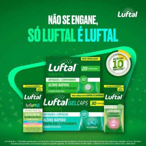  Luftal Gel Caps Simeticona 125mg 20 cápsulas