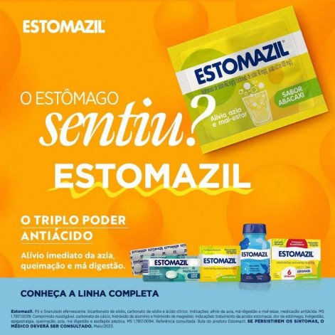 Estomazil Abacaxi Pó Efervescente 6 envelopes de 5g cada