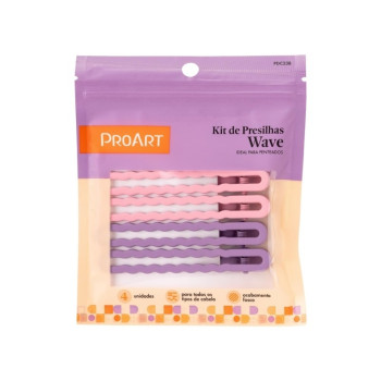 Kit de Presilhas para Penteado Wave 4 Unidades Cor Color Proart