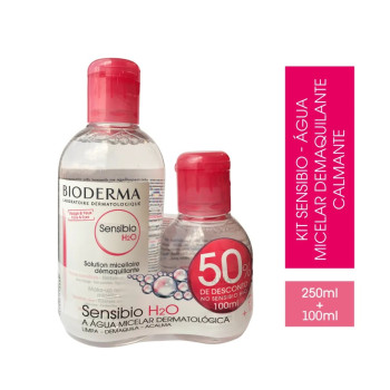 Kit Água Micelar Dermatológica Bioderma Sensibio H2O com 250ml + 100ml Grátis Kit Água Micelar Dermatológica Bioderma Sensibio H2O com 250ml + 100ml Grátis