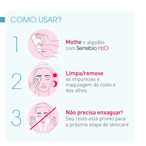 Kit Água Micelar Dermatológica Bioderma Sensibio H2O com 250ml + 100ml Grátis