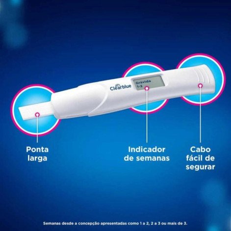 Teste De Gravidez Clearblue Digital Com Indicador de Semanas 1 Unidade