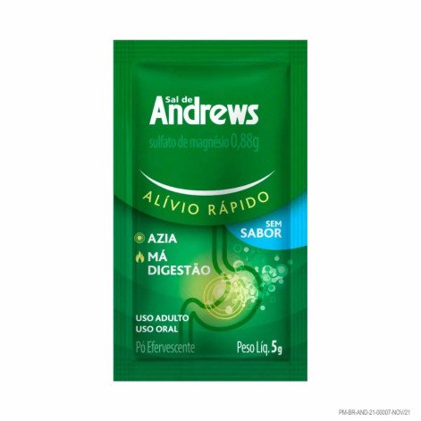 Sal de Andrews Sulfato de Magnésio 0,88g Sachê Efervescente 5g