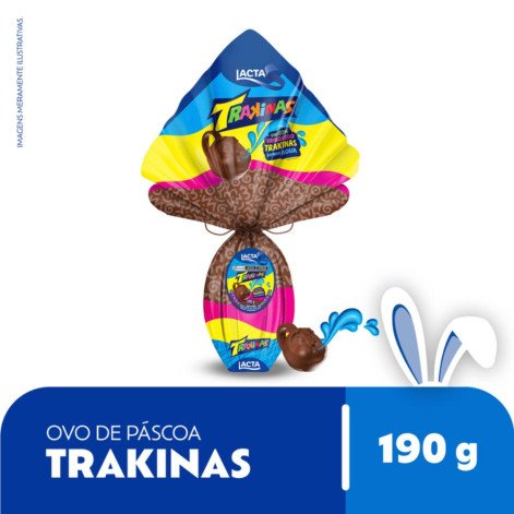 Ovo de Páscoa Lacta Trakinas de Chocolate ao Leite 190g