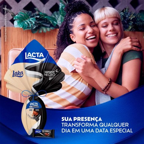Ovo de Páscoa Lacta Diamante Negro e Laka 494g
