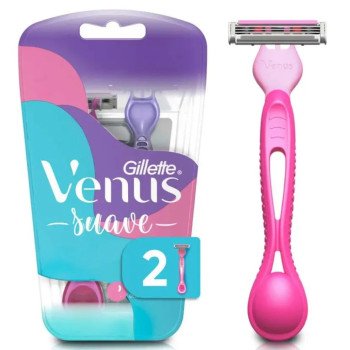 Aparelho de Depilação Gillette Venus Suave com 2 Unidades Aparelho de Depilação Gillette Venus Suave com 2 Unidades