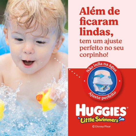 Fralda Huggies Little Swimmers Praia e Piscina M/G 10 unidades