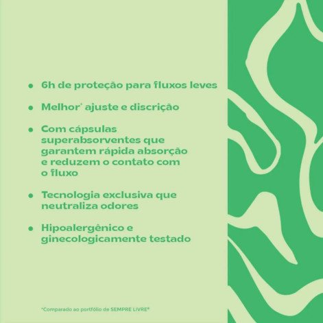 Absorvente Sempre Livre Adapt Cobertura Suave Com Abas com 8 unidades