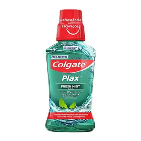 Enxaguante Bucal Colgate Plax Fresh Mint 250ml Embalagem com 4 unidades Leve 4 e Pague 3