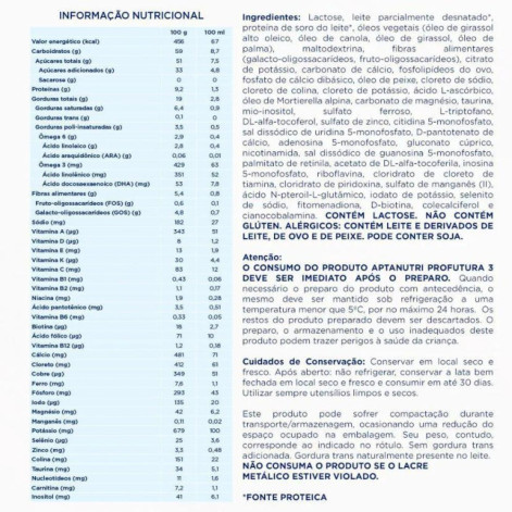 Fórmula Infantil Aptanutri Profutura 3 Danone 1 a 3 anos 800g Fórmula Infantil Aptanutri Profutura 3 Danone 1 a 3 anos 800g