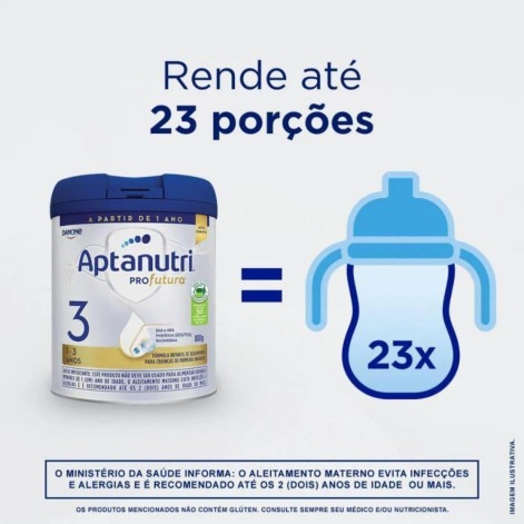 Fórmula Infantil Aptanutri Profutura 3 Danone 1 a 3 anos 800g Fórmula Infantil Aptanutri Profutura 3 Danone 1 a 3 anos 800g
