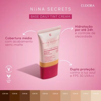 Base Líquida Daily Tint Cream Niina Secrets Cor 35 25ml Base Líquida Daily Tint Cream Niina Secrets Cor 35 25ml