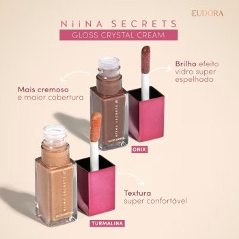 Gloss Labial Niina Secrets Crystal Cream Turmalina 7ml