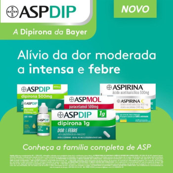 Dipirona Aspdip 500mg/ml Gotas Abacaxi 20ml Bayer Dipirona Aspdip 500mg/ml Gotas Abacaxi 20ml Bayer