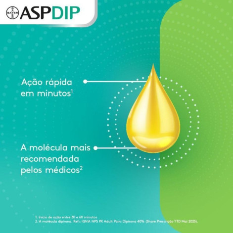 Dipirona Aspdip 500mg/ml Gotas Abacaxi 20ml Bayer Dipirona Aspdip 500mg/ml Gotas Abacaxi 20ml Bayer