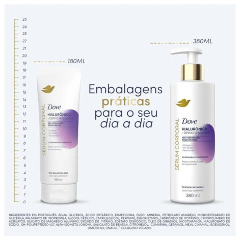 Sérum Hidratante Corporal Dove Hialurônico + Dermo Renovador 180ml