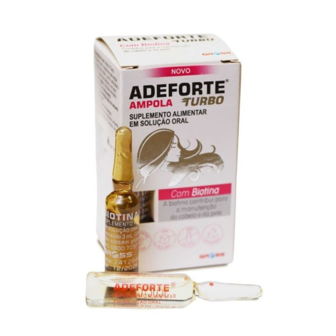 Adeforte Turbo Solução Oral 1 Ampola + 1 Ampola de Biotina 3ml