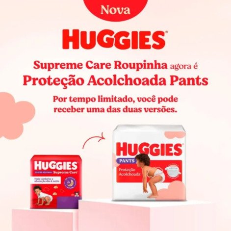 Fralda Huggies Pants Roupinha Proteção Acolchoada Tamanho G Pacote Jumbo 18 Unidades Descartáveis