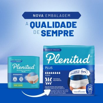 Roupa Íntima Descartável Unissex Plenitud Plus P/M Absorção Intensa 24 unidades Roupa Íntima Descartável Unissex Plenitud Plus P/M Absorção Intensa 24 unidades