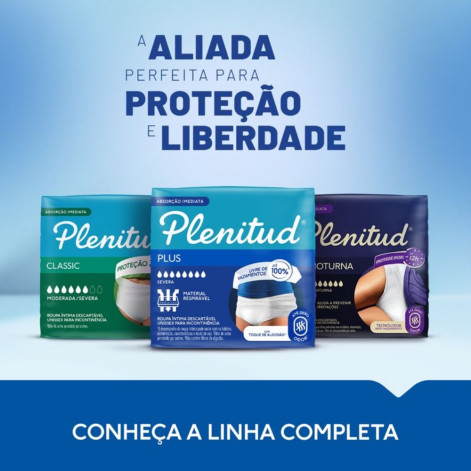 Roupa Íntima Plenitud Plus para Incontinência G/XG 32 Unidades