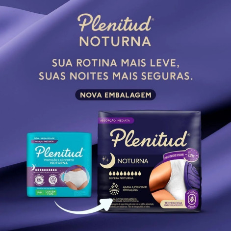 Roupa Íntima Descartável Noturna Plenitud G/XG 24 unidades Roupa Íntima Descartável Noturna Plenitud G/XG 24 unidades