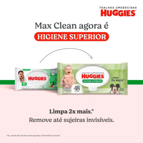 Lenço Umedecido Huggies Disney Baby Higiene Superior Hipoalergênico Sem Álcool 48 unidades