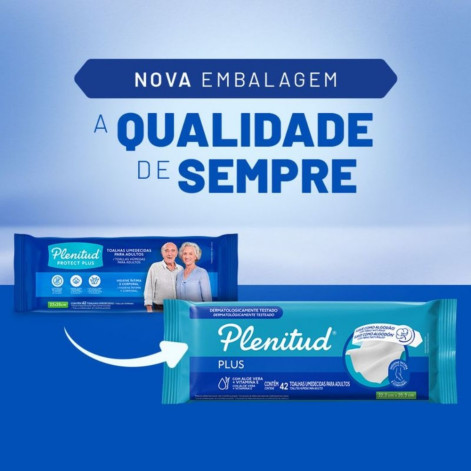 Toalha Umedecida Plenitud 42 Toalhas