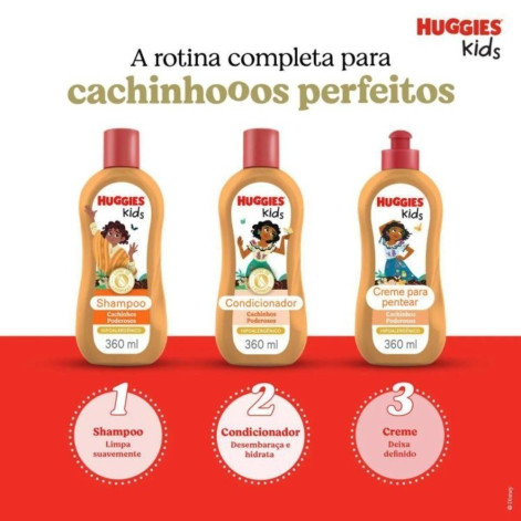 Condicionador Huggies Kids Cachinhos Poderosos 360ml Condicionador Huggies Kids Cachinhos Poderosos 360ml