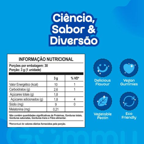 Gummy Night Melatonina Sabor Framboesa com 30 Gomas