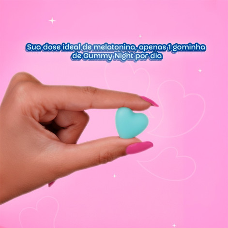 Gummy Night Melatonina Sabor Framboesa com 30 Gomas