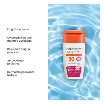 Protetor Solar Corporal Helioderm Suncare Kids Color FPS30 com 120ml Protetor Solar Corporal Helioderm Suncare Kids Color FPS30 com 120ml