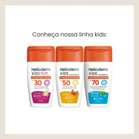 Protetor Solar Corporal Helioderm Suncare Kids Color FPS30 com 120ml