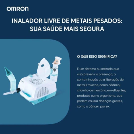  Inalador Compressor e Aspirador Nasal Omron InalaKids