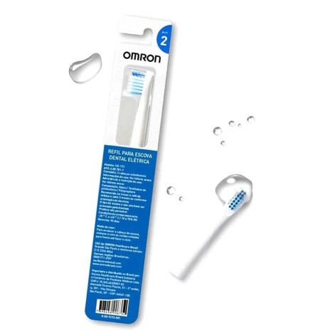 Refil Para Escova de Dentes Elétrica Com 2 Unidades Omron Sb-172