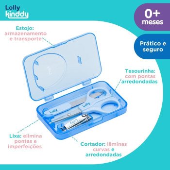 Lolly Kit Manicure Infantil Special Azul Lolly Kit Manicure Infantil Special Azul