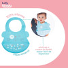 Babador de Silicone Pega Migalhas Azul Lolly Kinddy