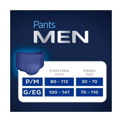 Roupa Íntima Descartável Tena Pants Men P/M 16 unidades