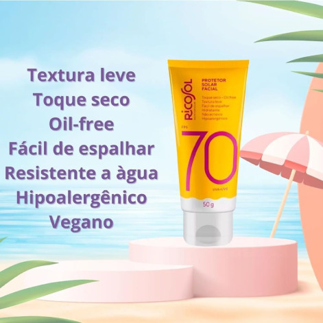 Kit Protetor Solar Ricosol Corpo 70Fps 180G+Facial 70Fps 50G Kit Protetor Solar Ricosol Corpo 70Fps 180G+Facial 70Fps 50G