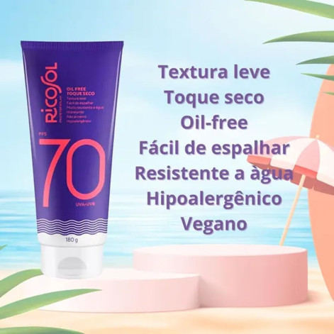 Kit Protetor Solar Ricosol Corpo 70Fps 180G+Facial 70Fps 50G Kit Protetor Solar Ricosol Corpo 70Fps 180G+Facial 70Fps 50G