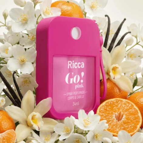 Spray Perfumado Desodorante Colônia Go! Pink - Ricca