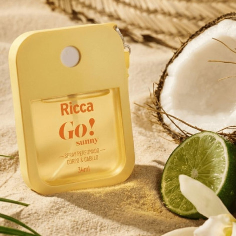 Spray Perfumado Ricca Colônia Corpo E Cabelo Go! Sunny 34ml