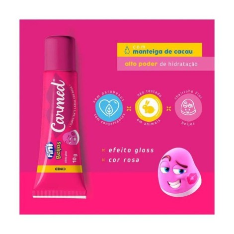 Hidratante Labial Carmed Fini Beijos com Cor Efeito Gloss 10g