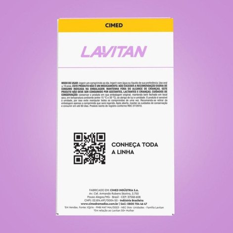 Suplemento Alimentar Lavitan Super Fórmula 50 Mais Mulher Com 60 Comprimidos