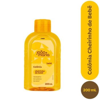 Colônia João e Maria Babê Cheirinho De Bebê 200ml Cimed Colônia João e Maria Babê Cheirinho De Bebê 200ml Cimed