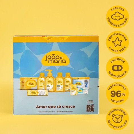 Lenço Umedecido João e Maria Recém-Nascido Sem Fragrância 180 Unidades